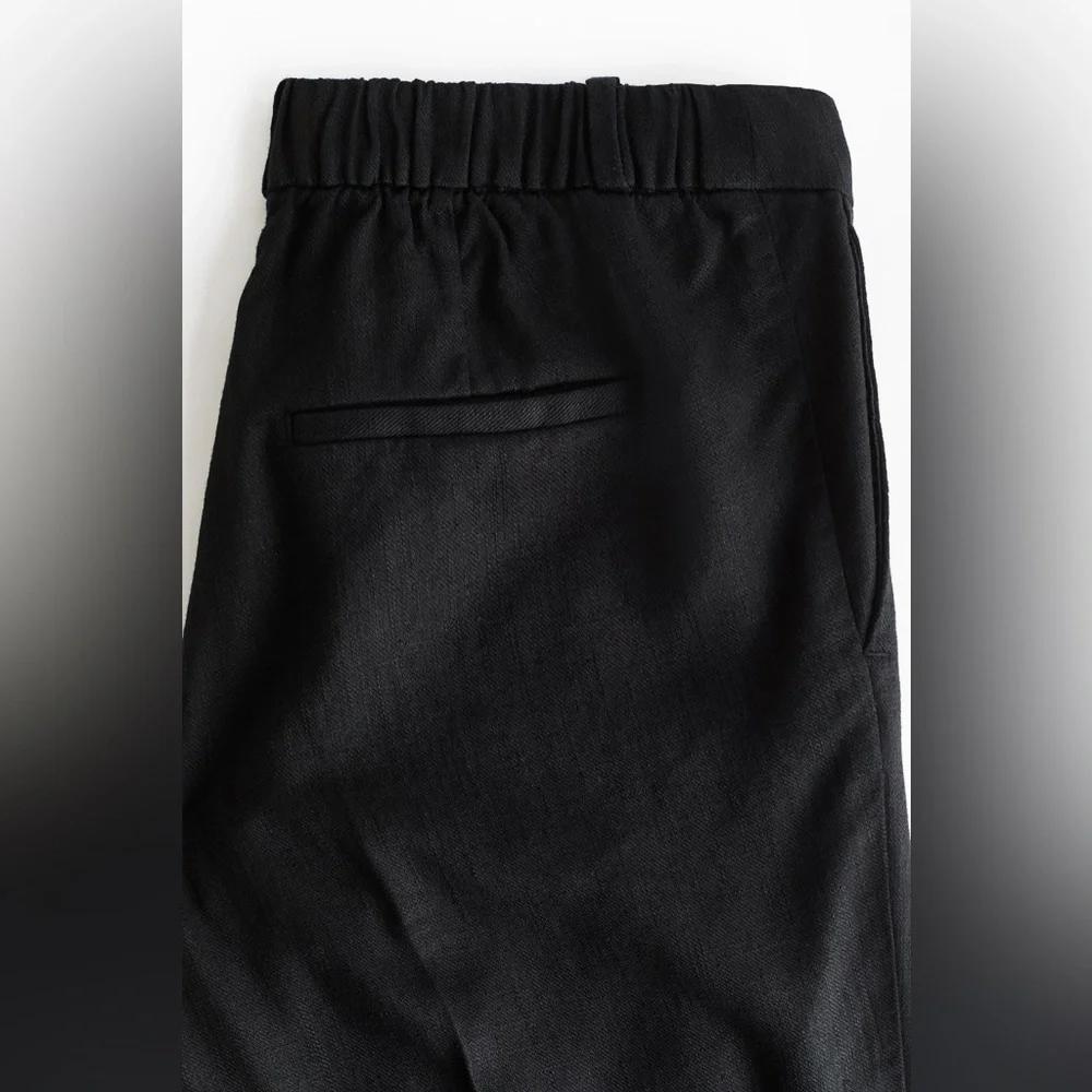 NWT H&M Mama Linen-Blend Dress Pants